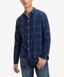 TJM ESSENTIAL BIG CHECK SHIRT BLACK IRIS / MULTI