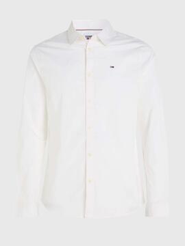 CAMISA ELÁSTICA SLIM FIT POPELÍN BLANCO