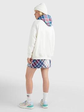 SUDADERA TARTAN 1 OVERSIZE FIT CRUDO