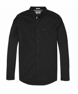 TJM TAPE DETAIL SHIRT REGULAR FIT TOMMY BLACK