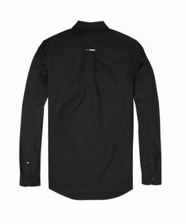 TJM TAPE DETAIL SHIRT REGULAR FIT TOMMY BLACK