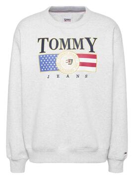  SUDADERA RELAXED FIT TOMMY JEANS LUXE 1 GRIS