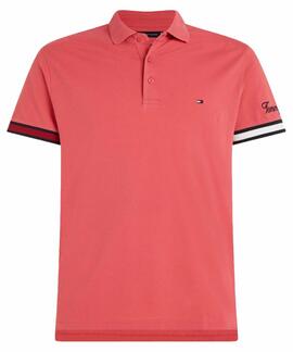 POLO FLAG CUFF SLIM FIT ROSA