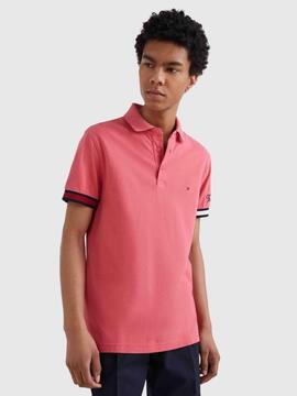 POLO FLAG CUFF SLIM FIT ROSA