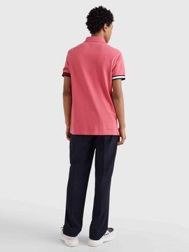 POLO FLAG CUFF SLIM FIT ROSA