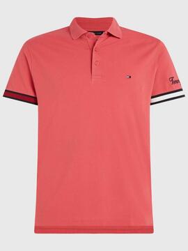 POLO FLAG CUFF SLIM FIT ROSA