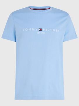 CAMISETA LOGO TOMMY SLIM FIT CELESTE