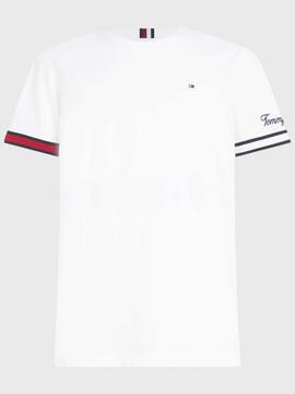 CAMISETA PIQUE FLAG SLIM FIT BLANCA