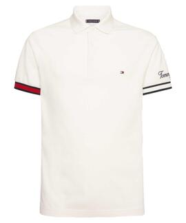 POLO FLAG CUFF SLIM FIT BLANCO ROTO