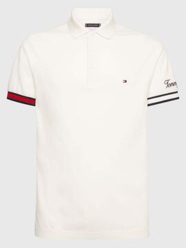 POLO FLAG CUFF SLIM FIT BLANCO ROTO