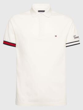 POLO FLAG CUFF SLIM FIT BLANCO ROTO