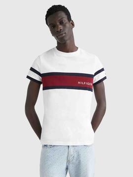 CAMISETA COLORBLOCK SLIM FIT BLANCA