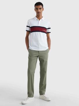 POLO COLORBLOCK REGULAR FIT BLANCO