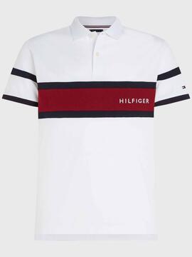 POLO COLORBLOCK REGULAR FIT BLANCO