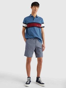 POLO COLORBLOCK REGULAR FIT AZUL