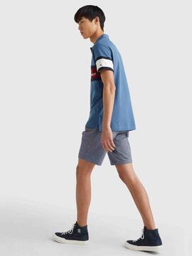 POLO COLORBLOCK REGULAR FIT AZUL