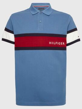 POLO COLORBLOCK REGULAR FIT AZUL