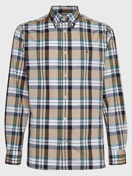 NATURAL SOFT TARTAN REGULAR FIT SHIRT KAKHI