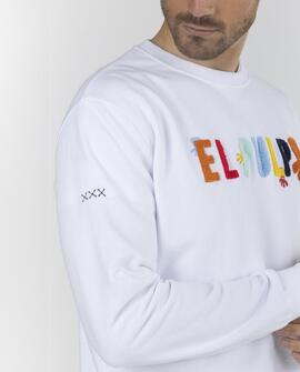 SUDADERA HIDDEN LOGO BLANCA