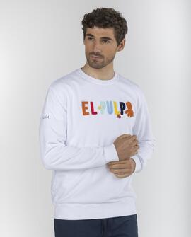 SUDADERA HIDDEN LOGO BLANCA