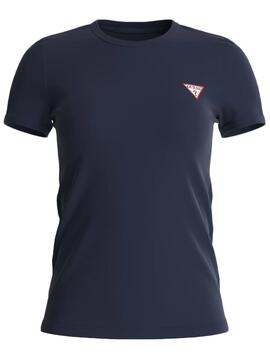 CAMISETA LOGO MINI TRIÁNGULO AZUL MARINO