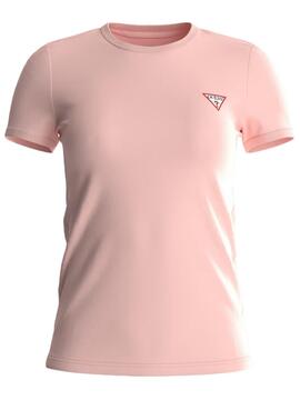 CAMISETA LOGO MINI TRIÁNGULO ROSA