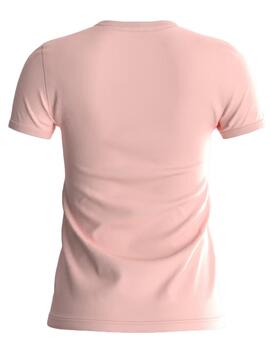 CAMISETA LOGO MINI TRIÁNGULO ROSA