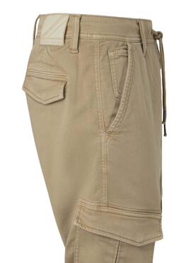 PANTALÓN JOGGER BOLSO CARGO JARED CAMEL GYMDIGO DENIM