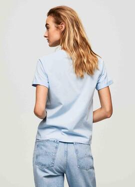 CAMISETA GOLDIE REGULAR FIT CELESTE