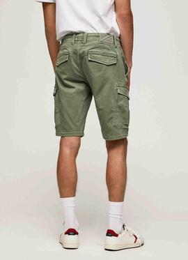 BERMUDA JOGGER BOLSO CARGO JARED VERDE CAQUI GYMDIGO