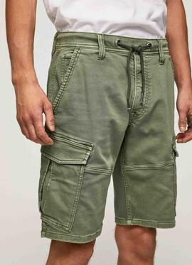 BERMUDA JOGGER BOLSO CARGO JARED VERDE CAQUI GYMDIGO