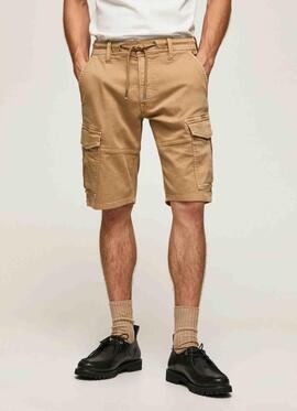 BERMUDA JOGGER BOLSO CARGO JARED CAMEL GYMDIGO