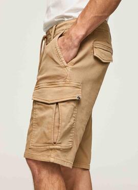 BERMUDA JOGGER BOLSO CARGO JARED CAMEL GYMDIGO