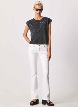 PANTALÓN VAQUERO NEW PIMLICO FLARE DENIM BLANCO