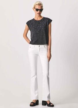 PANTALÓN VAQUERO NEW PIMLICO FLARE DENIM BLANCO