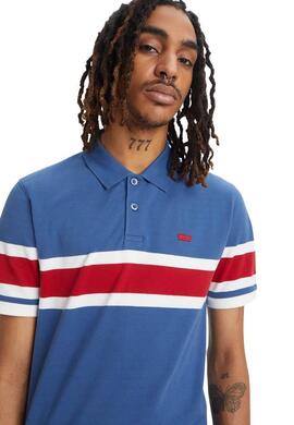 POLO HOUSEMARK SLIM FIT AZUL COLOR BLOCK