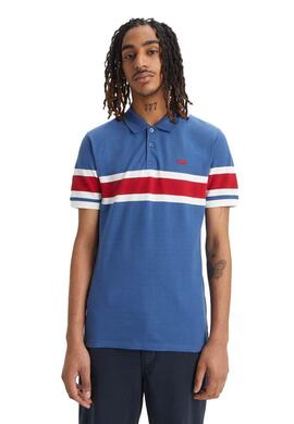 POLO HOUSEMARK SLIM FIT AZUL COLOR BLOCK