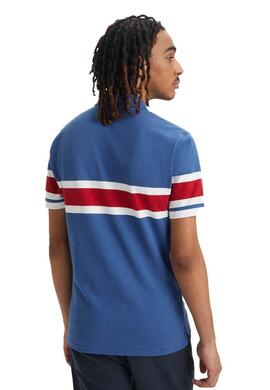 POLO HOUSEMARK SLIM FIT AZUL COLOR BLOCK