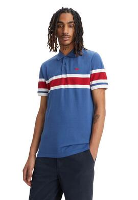 POLO HOUSEMARK SLIM FIT AZUL COLOR BLOCK
