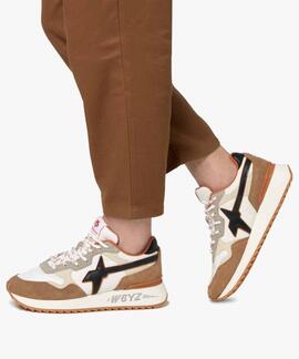 ZAPATILLAS YAK-M ANTE Y NAILON CAMEL Y BEIGE