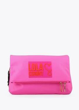 BOLSO BANDOLERA ACOLCHADO FUCSIA FLUOR