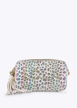 BOLSO BANDOLERA EN ANIMAL PRINT METALIZADO MULTICOLOR