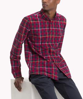 GINGHAM WITH A TWIST SHIRT REGULAR FIT RHUBARB