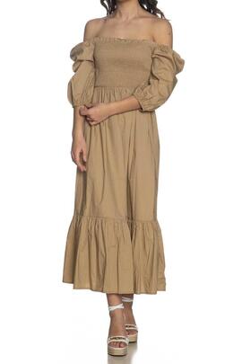 VESTIDO LARGO BOHO CAMEL