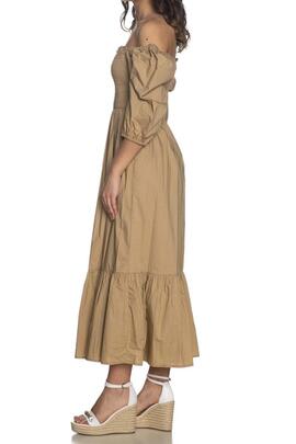 VESTIDO LARGO BOHO CAMEL