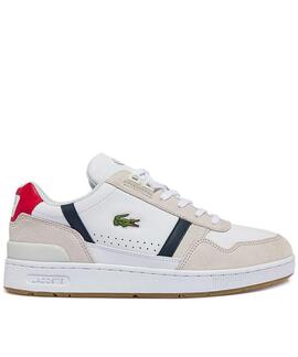 ZAPATILLAS LACOSTE T-CLIP 0120 2 SMA WHITE / NAVY / RED