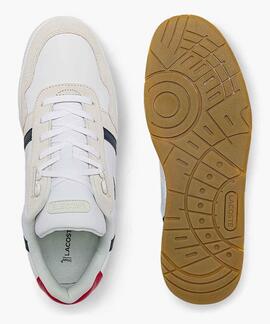 ZAPATILLAS LACOSTE T-CLIP 0120 2 SMA WHITE / NAVY / RED