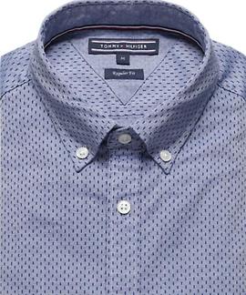 JASPE RECTANGULAR PRINTED SHIRT REGULAR FIT BLUE