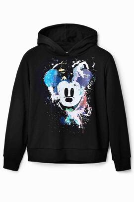 SUDADERA MICKEY MOUSE SPLATTER NEGRA