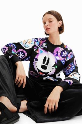 SUDADERA CORTA PSHICO MICKEY MOUSE NEGRA